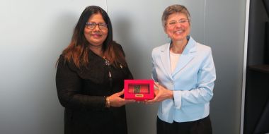 Gouverneur Cathy Berx en ambassadeur van de Malediven, H.E. mevrouw Geela Ali