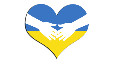 Vlag oekraïne - hart